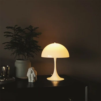 Jednoduchosť húb, stolná lampa pre spálne Moderné LED Stolná lampy, akryl, nočné nočné lampy, Obývacia izba dekor dizajn Osvetlenia
