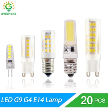 LED Žiarovka G9 G4 E14 Lampa Stlmiť Svetlo 3w 5w 9w 12V 220V G4 G9 Žiarovky, LED Reflektor, Nahradiť Halogénová Lampa Pre Luster