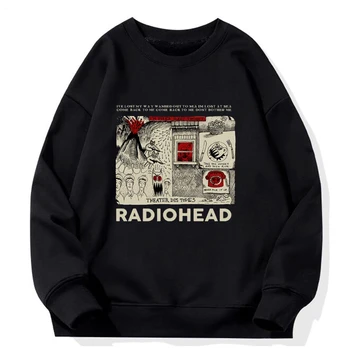 Radiohead Hoodie Mužov Vintage Classic Mikina Severnej Amerike Turné Rock Chlapec Sudaderas Hombre Hip Hop Unisex Nadrozmerné Muž Topy