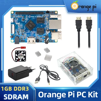 Orange Pi PC Dosku 1GB RAM H3 Quad-Core Podporu Android Ubuntu, Debian OS Mini Počítač Voliteľné Prípade Napájanie Chladič