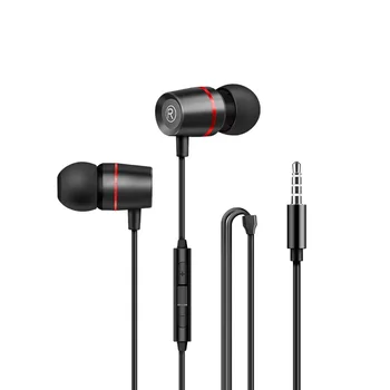 3,5 mm AUDIO Bass In-ear Kovové Headset Univerzálny Android Smart Káblové Slúchadlá s HD Mikrofón