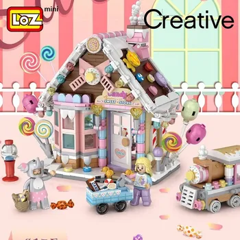 Loz Candy House Deti Budovy Model Dekorácie Stavebné Bloky Zostavené Hračky, Puzzle Chlapci A Dievčatá Narodeninám