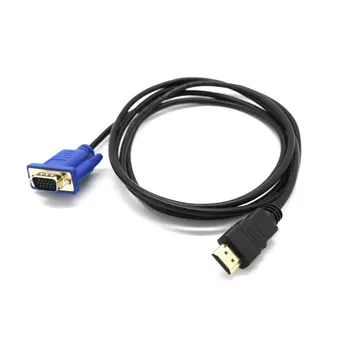 1M kompatibilný s HDMI Kábel HDMI-Kompatibilné Na VGA HD Audio Adaptér Kábel kompatibilný s HDMI NA VGA Kábel Dropshipping