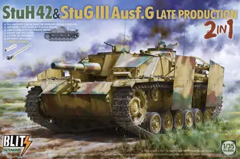 Takom 8006 Mierke 1/35 StuH42 & StuG.III Ausf.G Neskoro Výroby 2 v 1 Model Auta