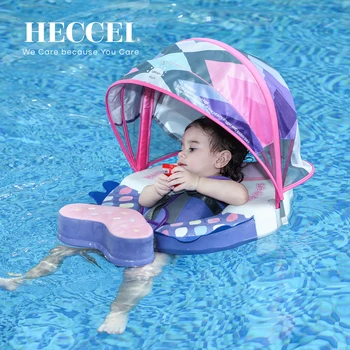 HECCEI Baby Plávanie Float Pridať Chvost Non-nafukovacie s Baldachýnom Mambobaby Detskú Jemnú Pokožku-Priateľské Plávať Krúžok Batoľa Bazén Hračka