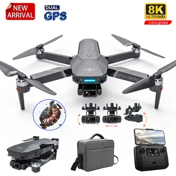 JINHENG NOVÝ GPS Drone 4K Profesional 8K HD Kamera 3-Os Gimbal Hučí 5G Wifi EIS Anti-Shake FPV Dron RC Skladacia Quadcopter