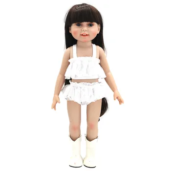 18-palcové Dievčatá bábiky oblečenie Biele čipky plavky plavky American doll sukne novorodenca hračky fit 43 cm bábiky Baby c936