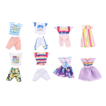 6ps/veľa 14 cm Boy & Girl Doll Oblečenie, Módne Šaty, Ležérne, Pohodlné Oblečenie, ktoré Zapadajú Bábiky Hračky pre Deti