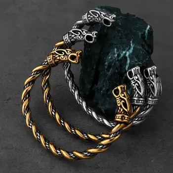 Viking Kohútik Trikolóra Voliteľné Putá Náramok z Nerezovej Ocele Módny Trend Svadobný Dar pánske Šperky Veľkoobchod