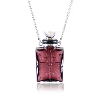 1PC Murano Skla Parfum Farebné fľaše Aróma Ampulka Šperky Esenciálny Olej Difúzor Náhrdelníky Pre Ženy