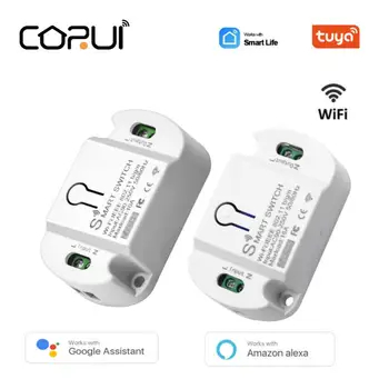CORUI Wifi Tuya Smart Switch 16A 10A Časovač Bezdrôtové Spínače Smart Home Automation Podpora Smart Život Alexa Domovská stránka Google