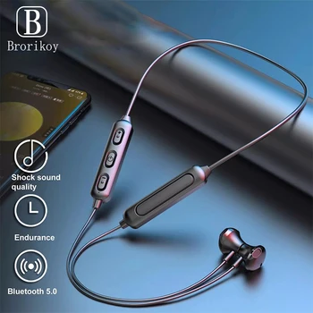 BT-95 Bezdrôtová 5.0 Slúchadlá Športové Neckband Stereo Headset Handfree MobilePhone Slúchadlá Magnetické Slúchadlá Pre Xiao