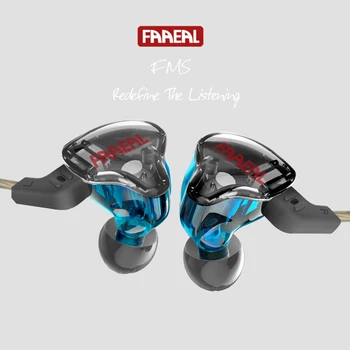 Najnovšie FAAEAL FMS BA+DD Hybrid Slúchadlá Odnímateľný Kábel V Uchu Zvukové Monitory Hluku Izolácia HiFi Hudba Športové Slúchadlá