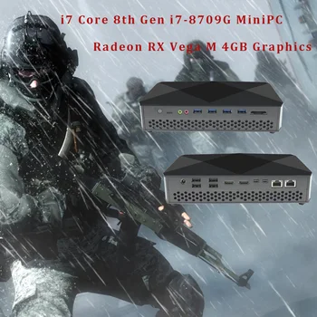 AMD Radeon RX Vega M 4GB Graf Mini PC i7-8709G 2*HDMI+2*mini dp 2.4 G+5G+Bluetooth 2*LAN Server PC stanicu Freeshipping pc