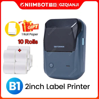 Niimbot B1 Pridať 5/10 Kotúčoch Tepelnej Label Nálepka Bluetooth Tlačiareň štítkov Maker 20-50mm Šírka Tlače pre Oblečenie Značky samolepiace