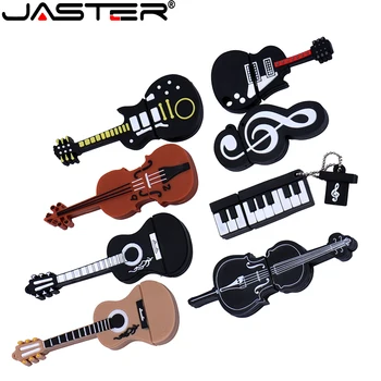 JASTER Gitara Cartoon Hudby kl ' úč 2.0 U Diskov s kapacitou 8 gb 4 GB USB Flash 16GB 32GB Pen Drive 64 GB Memory Stick kreatívny Darček