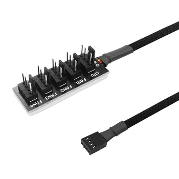 40 cm 1 až 5 4-Pin PWM Ventilátor CPU HUB Rozbočovač PC Prípade Podvozku Chladnejšie Napájací kábel Kábel Adaptéra