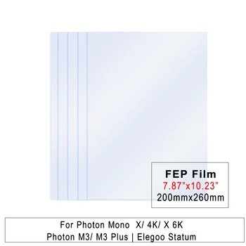 FEP Film 8.9 Palcov 260*200*0.15 mm pre ANYCUBIC Fotón M3 Plus Mono X 4k 6k Elegoo Saturn 3D Tlačiarne Diely Príslušenstvo LCD SLA DLP