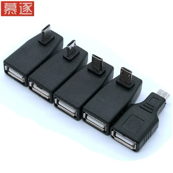 Mini USB, USB 2.0 Žena Na Mikro/ Mini USB B 5 Pinová Zástrčka OTG Host Adapter Converter Konektor až do 480Mbps Čierna