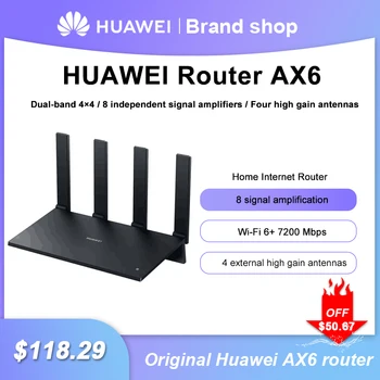 Huawei 5G AX6 Smerovač Domácej Bezdrôtovej Gigabit Router 7200M Dual-Band vysokorýchlostné Wifi6 Ultra-Široký Rýchle Zosilnenie Signálu Router