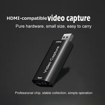 HDMI-kompatibilný s USB 2.0 Video Capture Kartu Mini 4K 1080P HDMI kompatibilné Hry Záznam Box Na Youtube OBS Žiť pre PS4 Hry