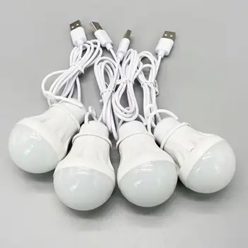 LED Svietidlo Prenosné Stolové Svietidlo Outdoor Camping Lampa Mini Žiarovka 3W 5V USB Nočné Svetlo Knihy, Čítanie Študent Štúdium Osvetlenie