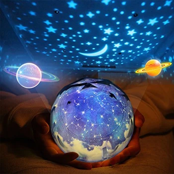 Stmievateľné Star Projektor LED Nočné Svetlo 360°Otáčanie Hviezdna Lampa Planéty Sky Premietacie Zemi Svetlo Pre Deti Spálne Dekorácie