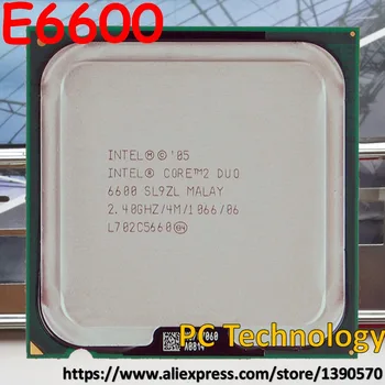 Originálne procesory Intel Core 2 Duo E6600 Socket 775 procesor CPU 2.40 GHz, 4M 1066MHz doprava zadarmo 100% test dobre