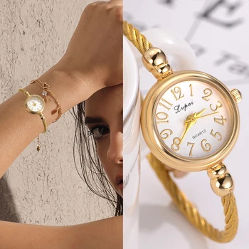 Lvpai Jednoduché Ženy Hodinky Malý Zlatý Náramok Náramok Luxusné Watche 2018 Módnej Značky Roman Dial Retro Dámske Náramkové Hodinky Darček