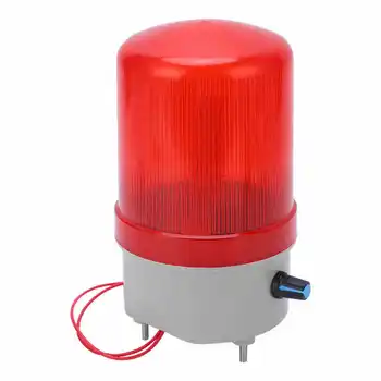 Červené Výstražné Lampy Vysoký Jas Nastaviteľný Zvuk, Svetla, Alarm Blikajúce Svetlo 220V 2W Zvukové Výstražné Svetlo