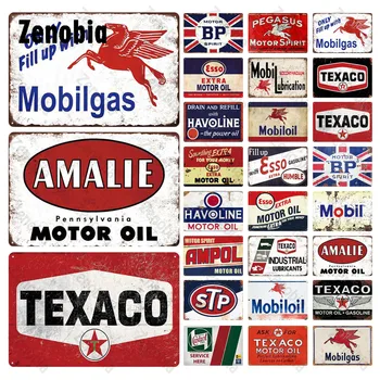 Vintage Texaco Kovové Plagát Tin Známky Samolepky na Stenu Dekoratívne Plakety Garáž Dekorácie Motorový Olej, Benzín Doska pre Izba Dekor