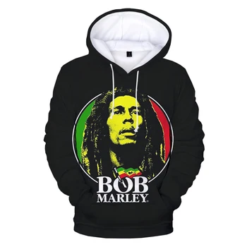 Nové Bob Marley 3D Hoodies Spevák Harajuku Streetwear Kapucňou Mikiny Muži Ženy Móda Bežné Dlhý Rukáv Hip Hop Pulóver
