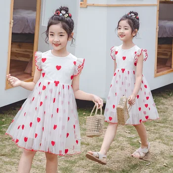 Detské Oblečenie 3 Do 12 Rokov O-Krku kórejský Krásne Dievča Módne Boutique Roztomilý Princezná Party Šaty Dospievajúce Deti Oblečenie