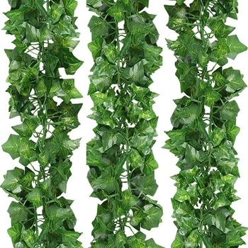 12pcs Domova Umelé Ivy Leaf Garland Rastliny Viniča Falošné Lístie, Kvety Liana Zelený Brečtan Veniec Svadobné Záhradné Dekorácie
