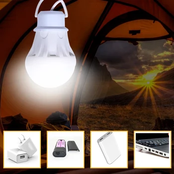 Prenosné Svietidlo Tábor LightsBulb 3W/5W/7W Moc Outdoor Camping Multi Nástroj 5V LED Stan pre Kempovanie Výstroj Turistika USB Lampa