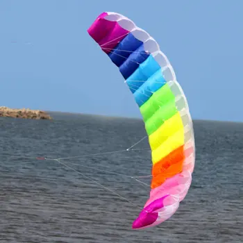 1.4/2/2.7 m Rainbow dvojriadkový Kitesurfing Kúsok Padák Mäkké Parafoil Kite Surfovanie Športové Draka Veľký Vonkajší Pláži Lietanie Draka