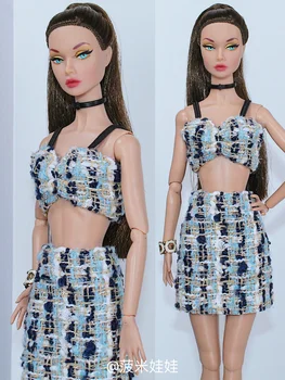 Vlna pletenie oblečenie set / blue top + sukňa / ručné 30 cm bábika oblečenie, oblečenie Pre 1/6 Xinyi FR ST Barbie Bábika / dievča hračky