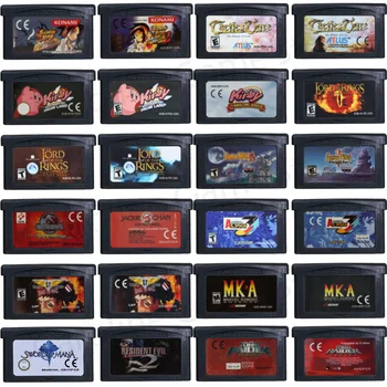 GBA Hru 32 Bit Kazety Video, Herné Konzoly Karty Kirby Mortal Kombat nočná mora Alfa 3 pre GBA GBASP NDSL