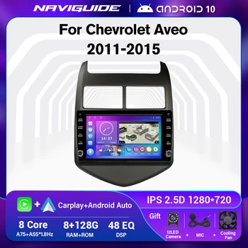 NAVIGUIDE Pre Chevrolet Aveo 2 Sonic T300 2011-2015 Auto Rádio Multimediálny Prehrávač Navigácie GPS 2 din Android Autoradio CarPlay