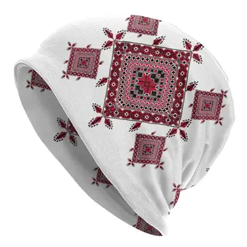 Arabský Palestínsky Tatreez Cross Stitch Výšivky Čiapočku Kapoty Pletenie Klobúk Unisex Palestíny Ľudové Umenie Skullies Čiapky Spp