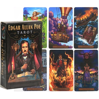 Edgar Allan Poe Tarot Karty Moc Tarot 78 Kariet Darček Pre Nových Začínajúcich Kartová Hra, Hračky Palube