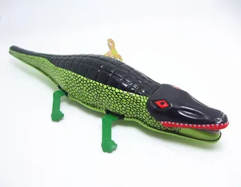 [Zábavné] Klasická kolekcia Retro Hodinky Vietor až Kovové Chôdza Tin krokodíla alligator hračky Mechanické hračky, detský vianočný darček
