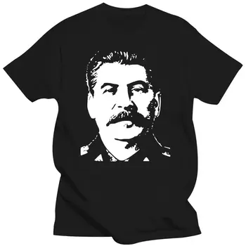 Pánske Oblečenie Vytlačené Stalin Čierne A Biele pánske T-Shirt O-Krku-Krátke Rukáv Ženy T-Shirt
