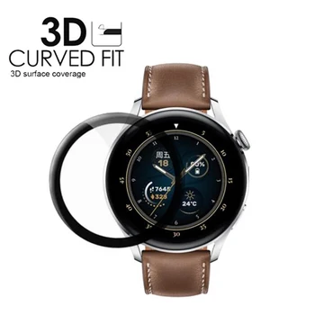 3D Zakrivené Hrany Ochranná Fólia Pre Huawei Sledujte 3 Pro Smartwatch Screen Protector Pre Huawei Sledovať GT3 46/42MM Ochranný Film