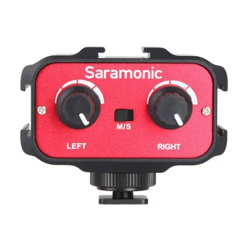 Saramonic SR-AX100 Audio Adaptér Mixér Stereo & Dual Mono pre Bezdrôtový Mikrofón Canon Nikon DSLR Videokamera Youtube Streaming