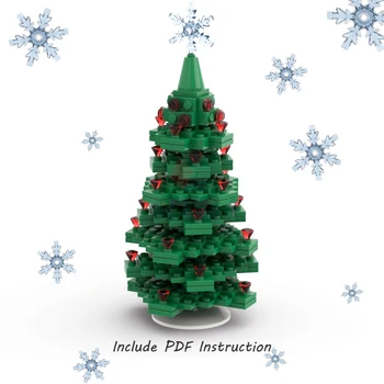 254 KS Vianočný Strom Model Nastaviť Stavebné Bloky Zimnú Dovolenku Snehu Scény Montáž MOC Tehly Tvorivé Dieťa HOBBY Hračky, Vianočné Darčeky