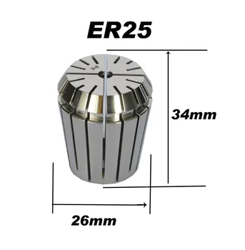 Doprava zadarmo Vysokou presnosťou ER25 Presnosť 0.008 mm Jar Collet Pre CNC frézovanie sústruh nástroj na Rytie stroj