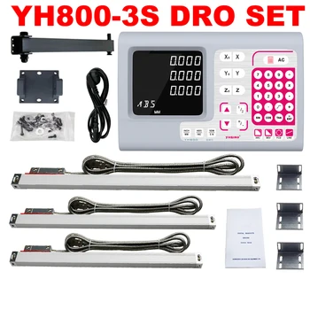 YH800-3S Digitálnym Výstupom Dro Nastaviť 5U Lineárne Sklo Váhy/Encoder/Vládcovia 3PC Sústruh Mlyn Stroje Senzor 100 až 1000 Rýchlu Loď Hots