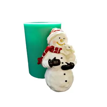 Vianočné Silikónové Formy Santa Snehuliak Tvaru Formy Na Pečenie Pre Mini Koláče Ručne Vyrábané Mydlo Čokoláda Jello Candy A Sviečky Christma