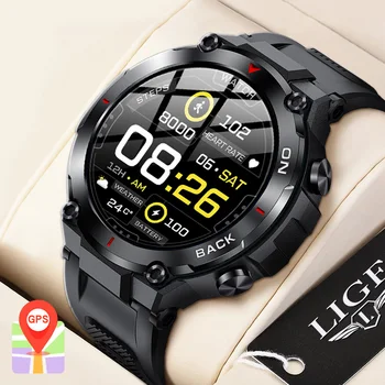 LIGE Hodinky Pre Mužov Smartwatch navigáciu GPS Smart Hodinky AMOLED HD Displej 450mAh Veľká Kapacita Batérie Prehrávanie Hudby Hodiny Športy